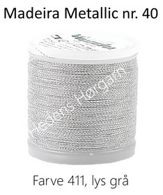 Madeira Metallic nr. 40 farve 411 lys grå
